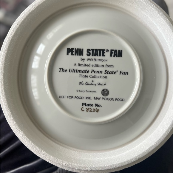 Penn State Prayer Porcelain Collector Plate by Gary Patterson. - Picture 16 of 16
